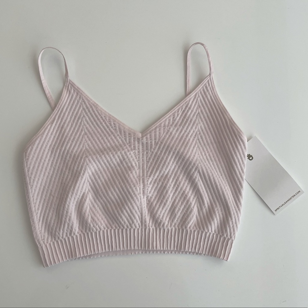 NWT Spiritual Gangster Cropped V-Neck Tank / Bra